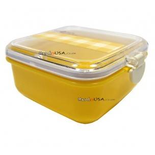 Microwavable Japanese Bento Box Lunch Box Fruit Yellow